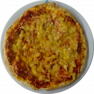 Heutige Tagesempfehlung: Pizza 'Salamie' mit Käse überbacken (2,3,19,21,51,81) nur begrenzte Stückzahl 